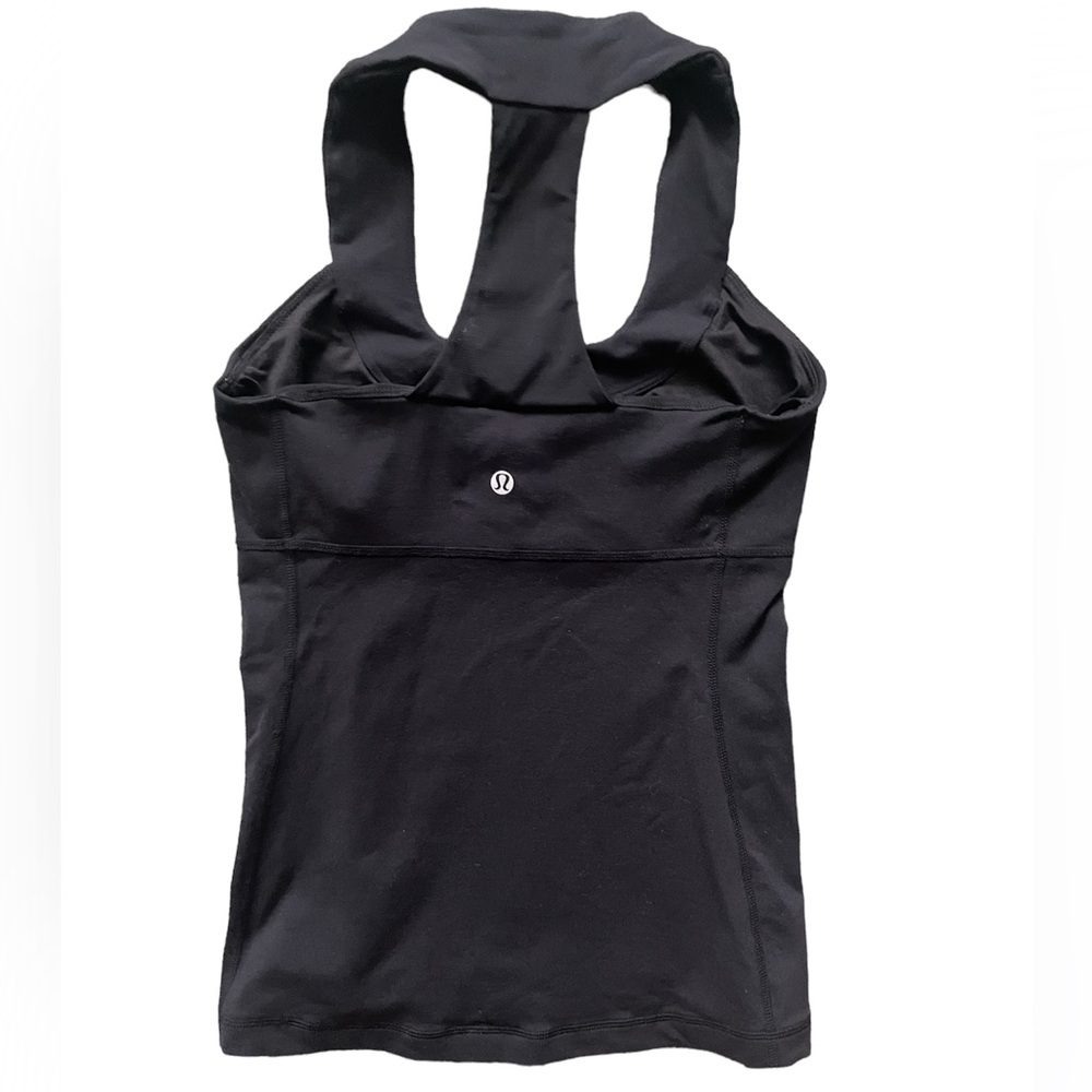 Lululemon Black Scoop Me Up Racerback Tank with Shelf Bra Size 6